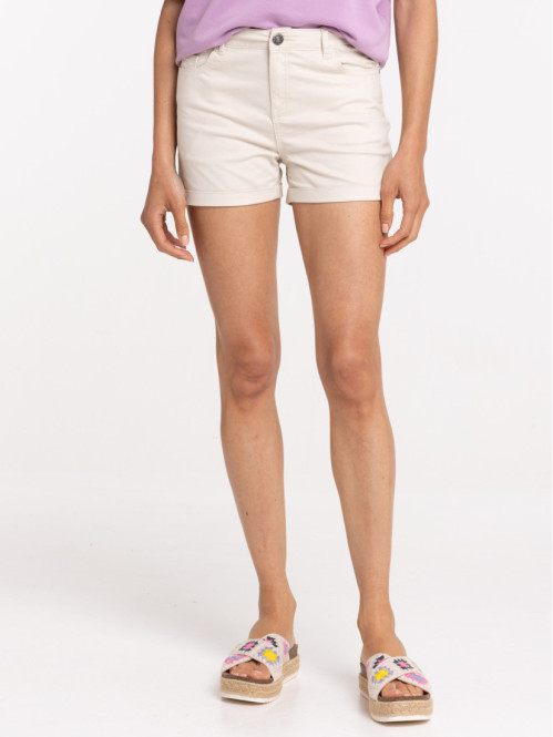 Short basique sable femme
