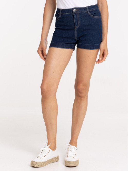 Short en jean brut femme