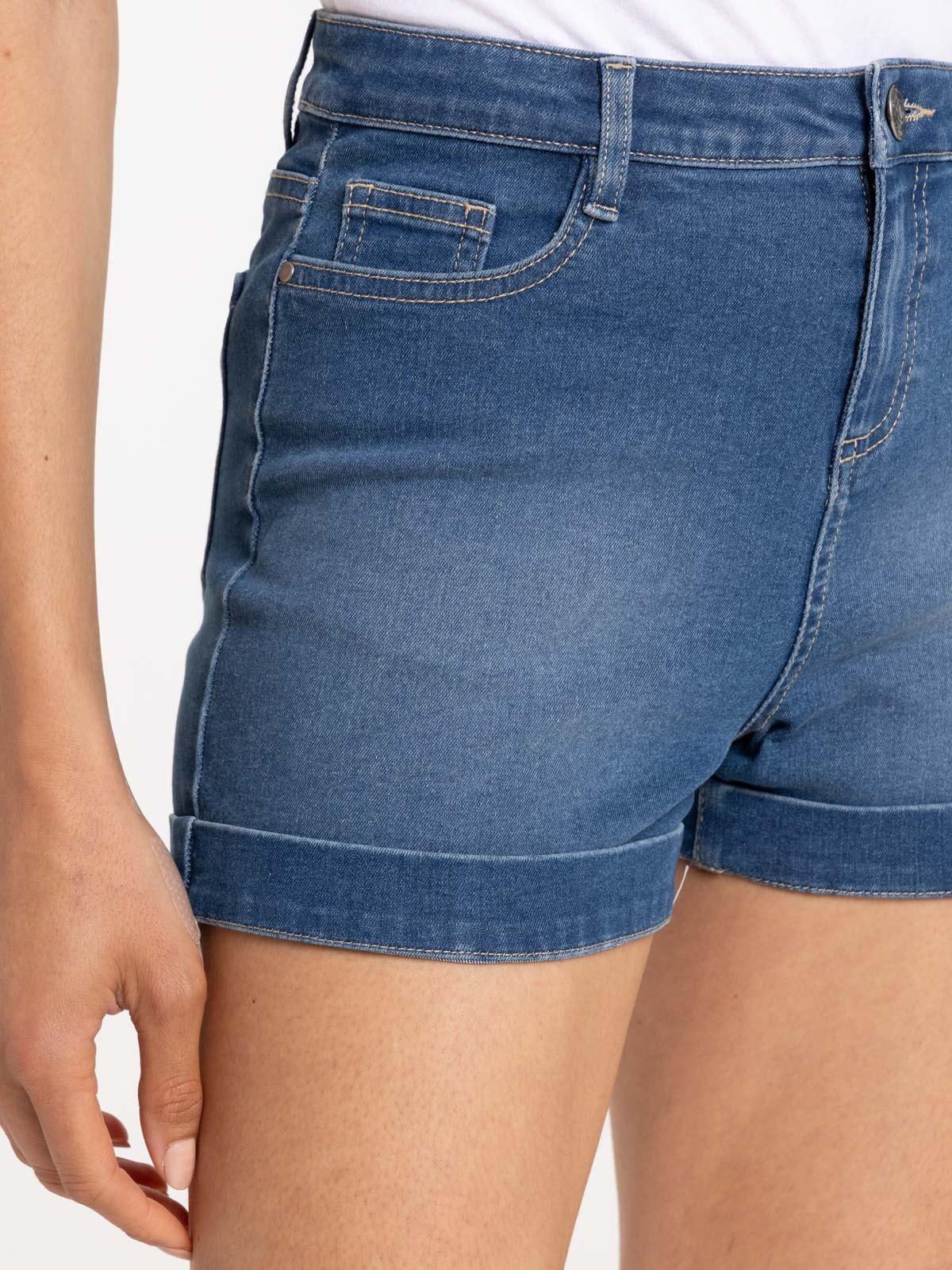 Short en jean stone femme