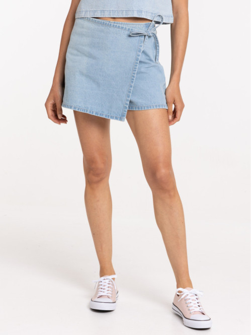Jupe-short denim femme