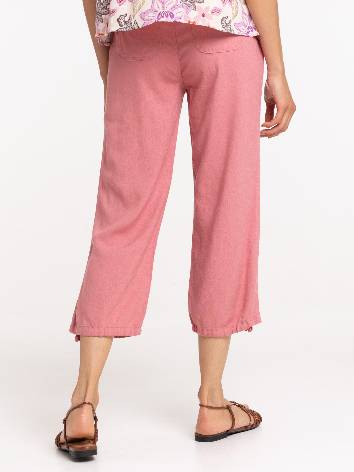 Pantacourt coloris bois de rose femme Pantacourt coloris bois de rose femme