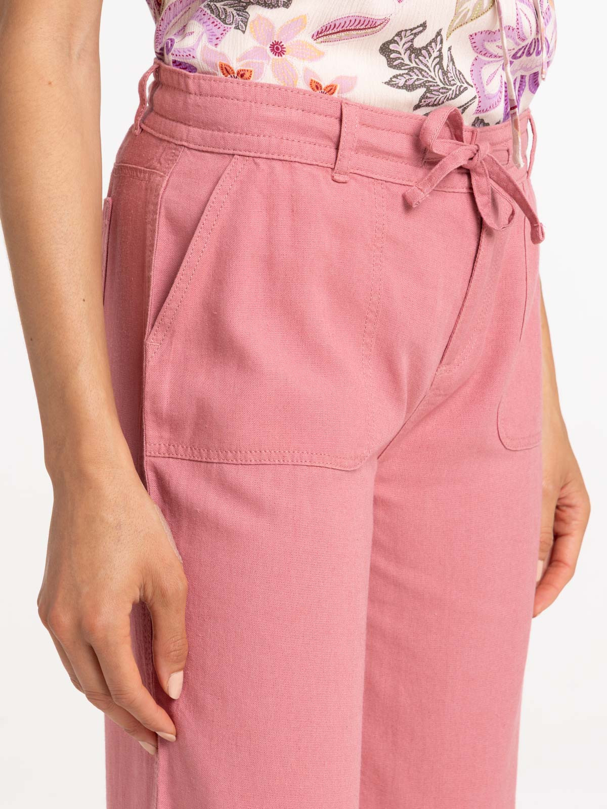 Pantacourt coloris bois de rose femme Pantacourt coloris bois de rose femme