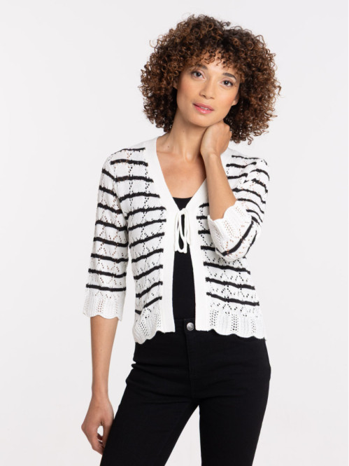 Gilet maille crochet femme...