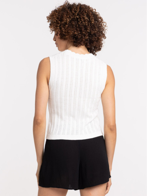 Débardeur maille crochet...