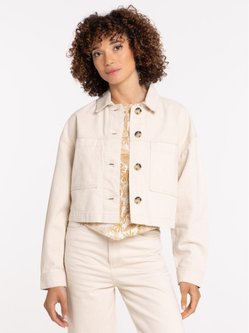 Veste écru en coton femme Veste écru en coton femme