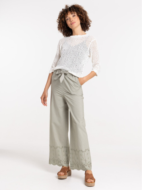 Pantalon broderie anglaise...