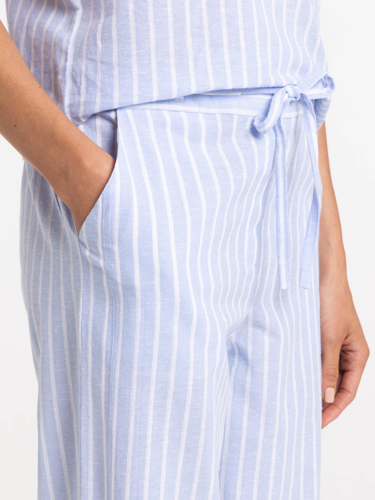 Pantalon rayé femme