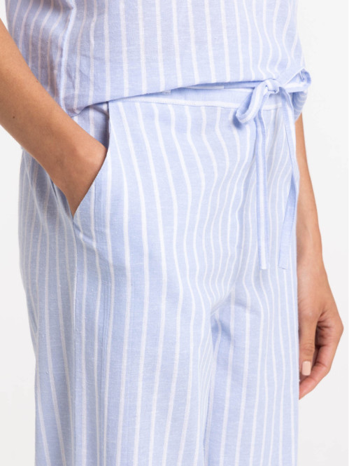 Pantalon rayé femme