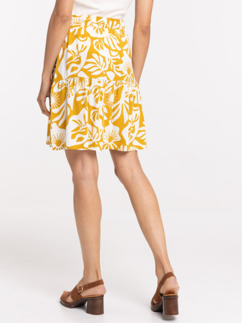 Jupe imprimée à volants femme