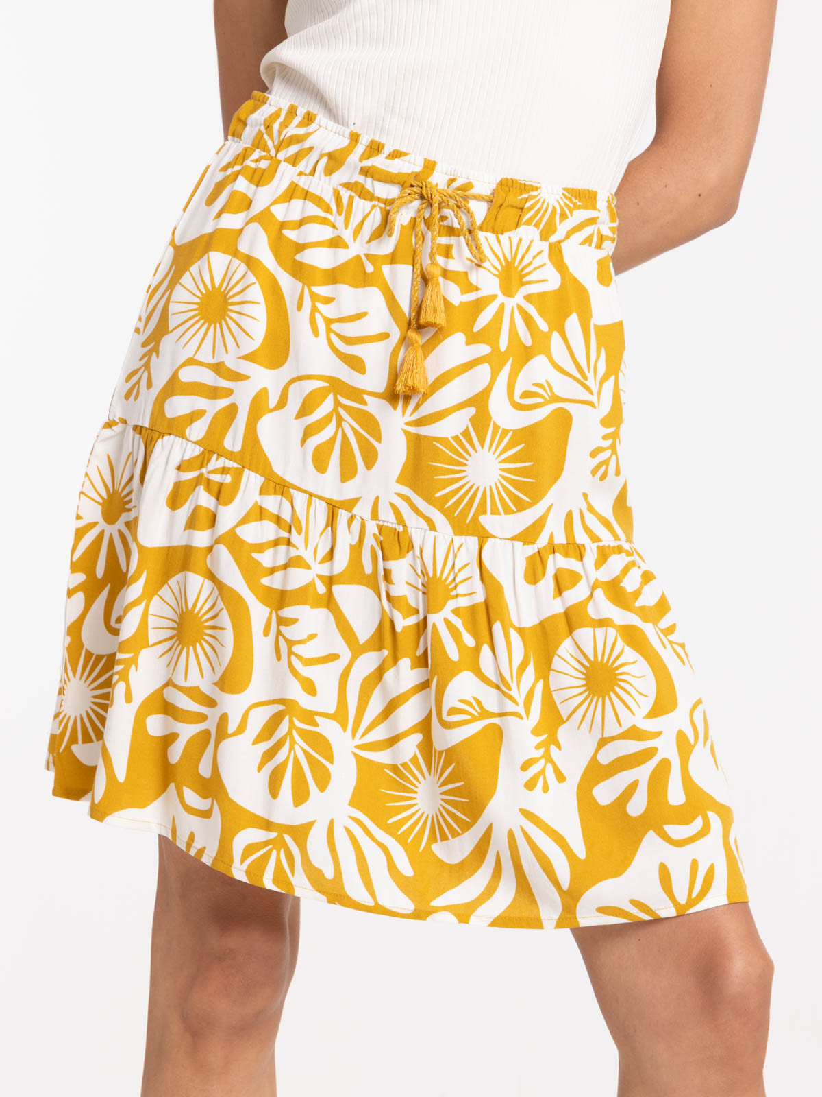 Jupe imprimée à volants femme Jupe imprimée à volants femme