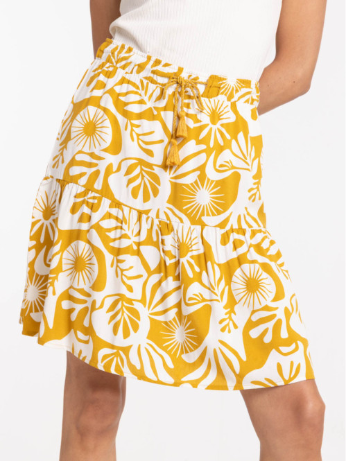Jupe imprimée à volants femme