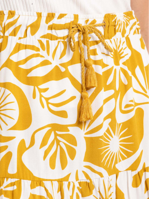 Jupe imprimée à volants femme