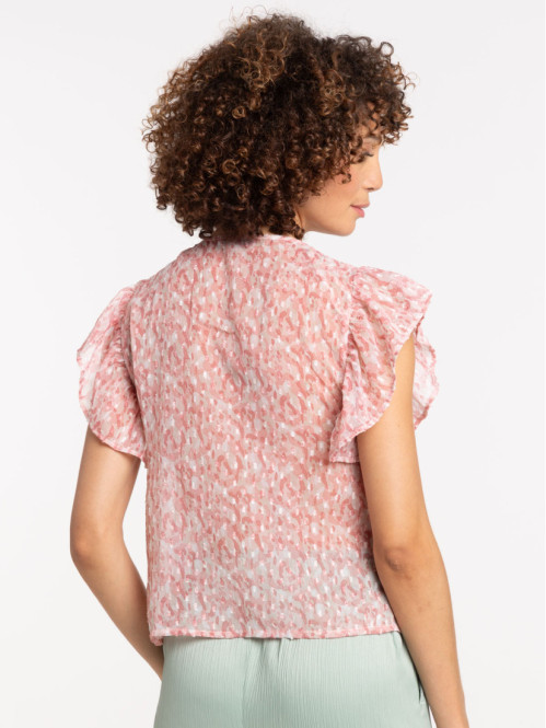 Blouse en voile imprimé femme