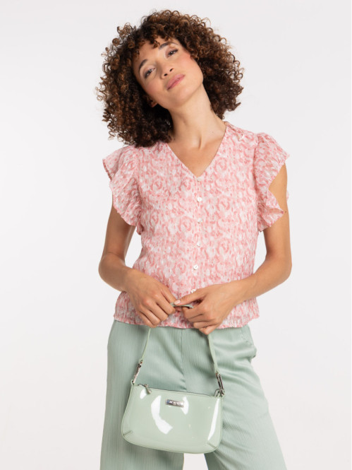 Blouse en voile imprimé femme