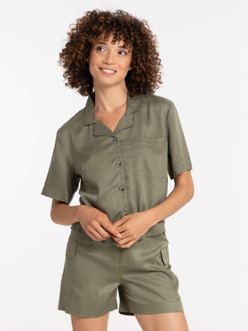 Chemisette poche poitrine femme