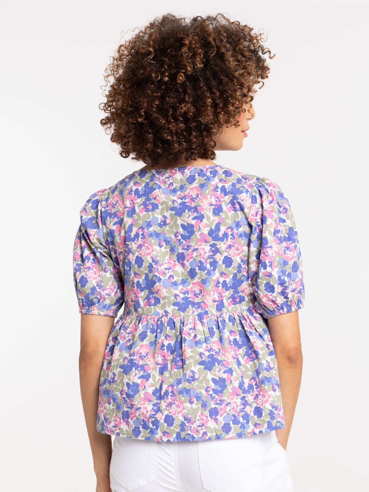 Blouse nouée fleurie femme Blouse nouée fleurie femme