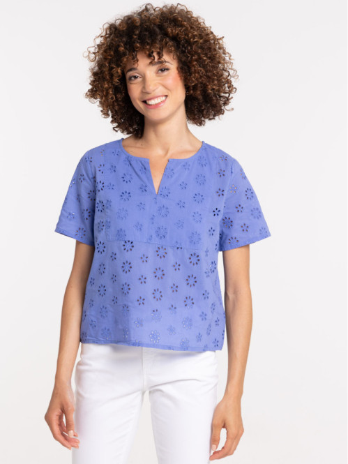 Blouse broderie anglaise femme