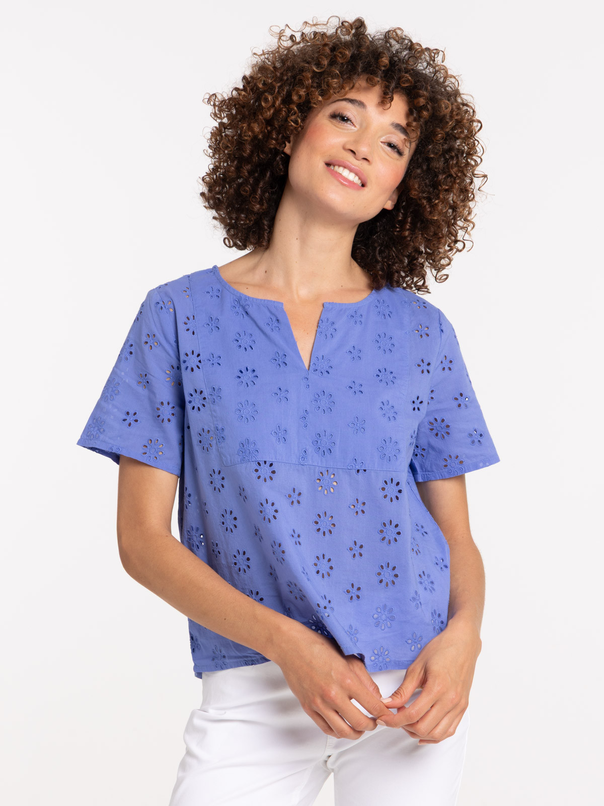 Blouse broderie anglaise femme