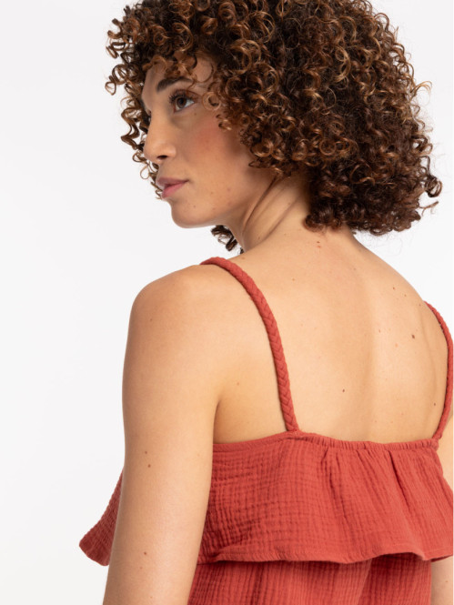 Débardeur gaze de coton femme