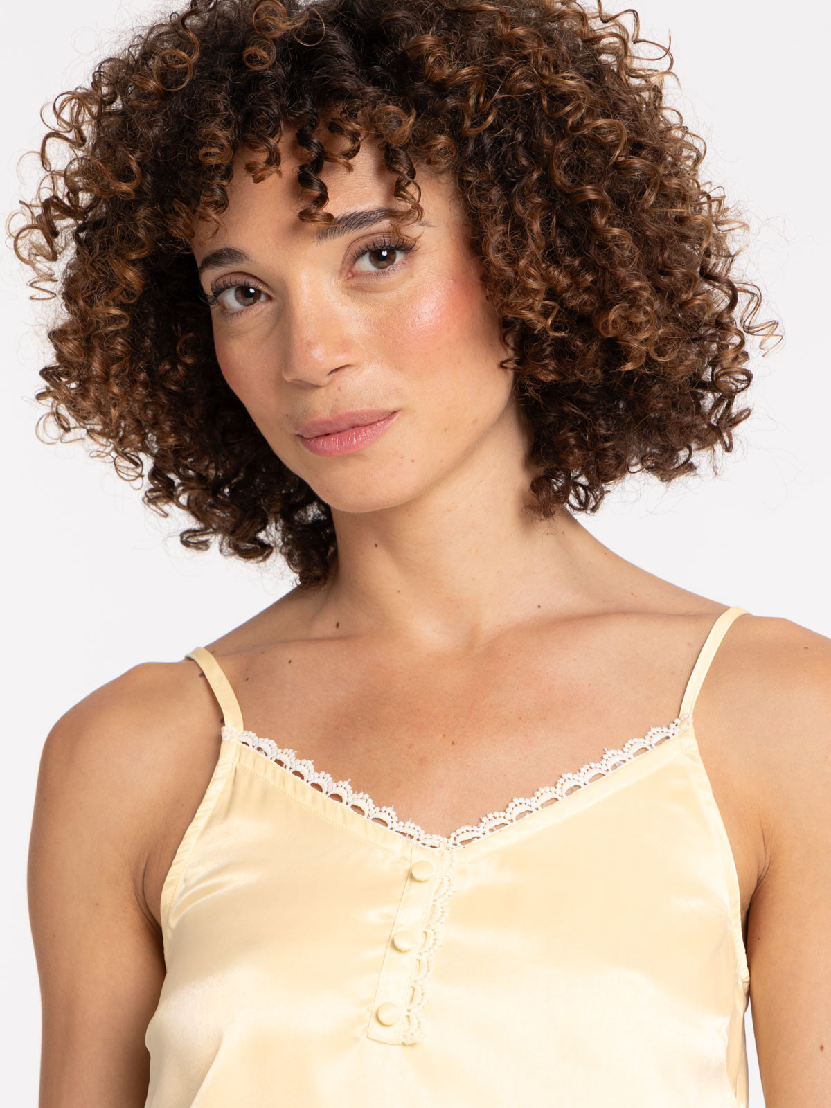 Débardeur satin col V femme Débardeur satin col V femme