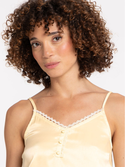 Débardeur satin col V femme Débardeur satin col V femme
