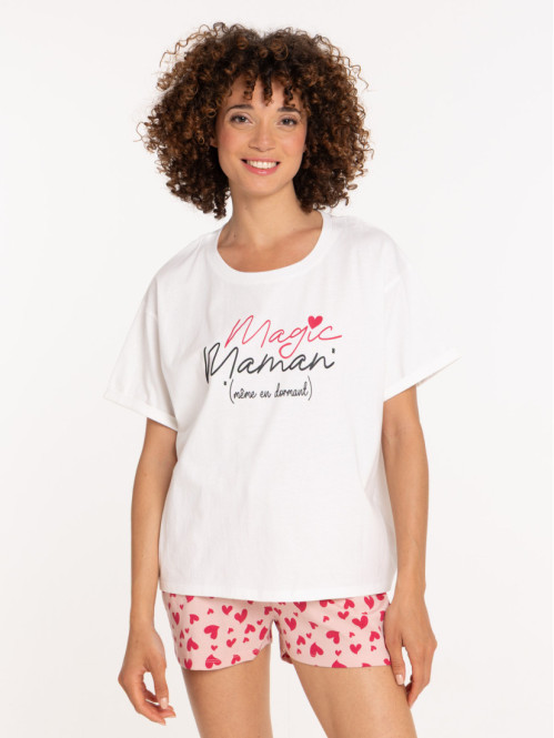Pyjashort message blanc...