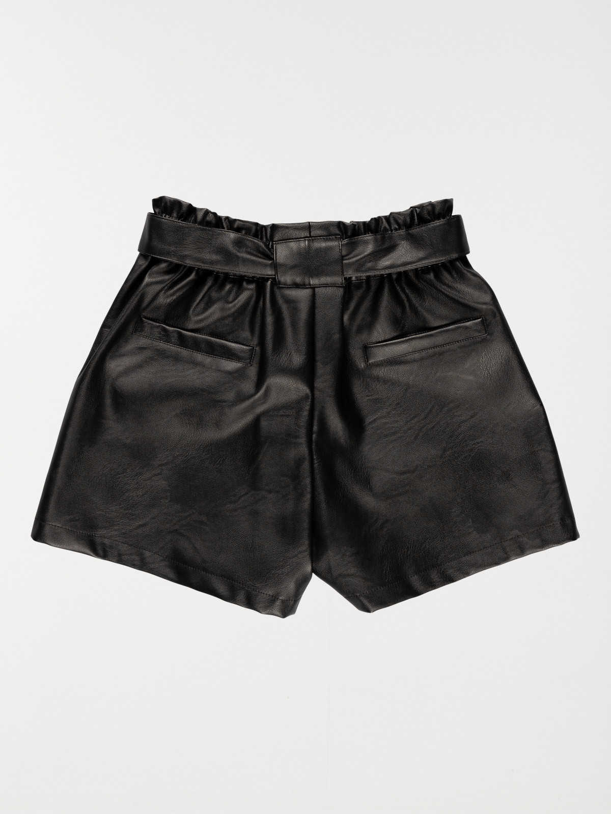 Short noir ceinturé fille (XXS-M)