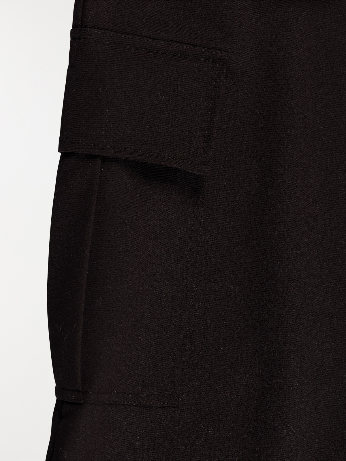 Pantalon cargo uni noir fille (XXS-M)