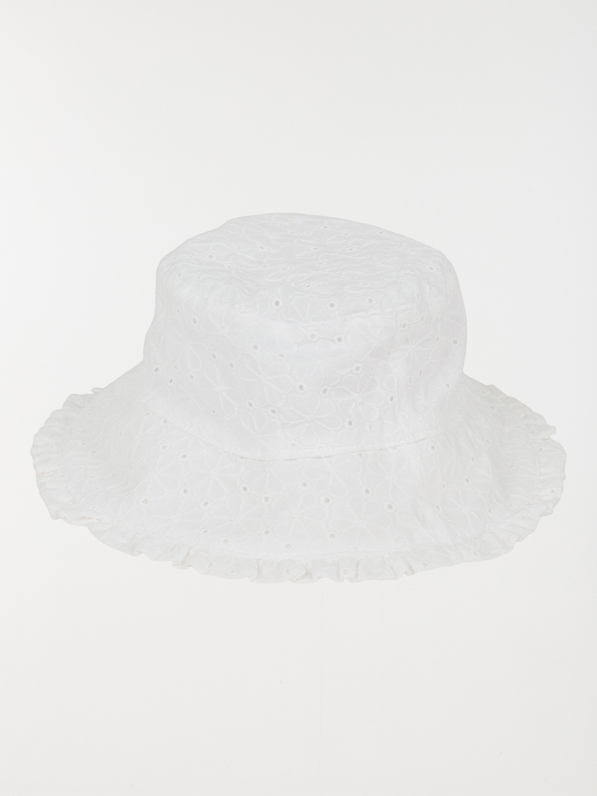 Chapeau en broderie anglaise bébé fille