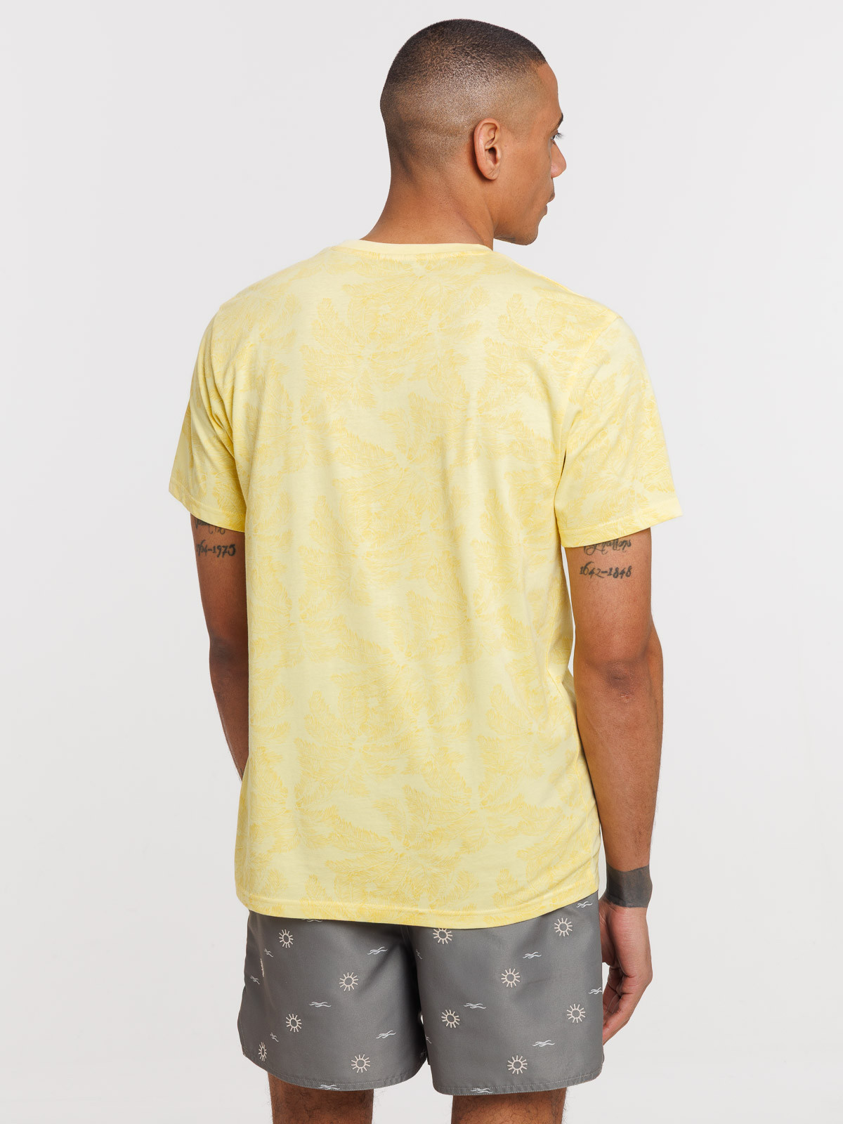Tee-shirt col rond jaune homme Tee-shirt col rond jaune homme