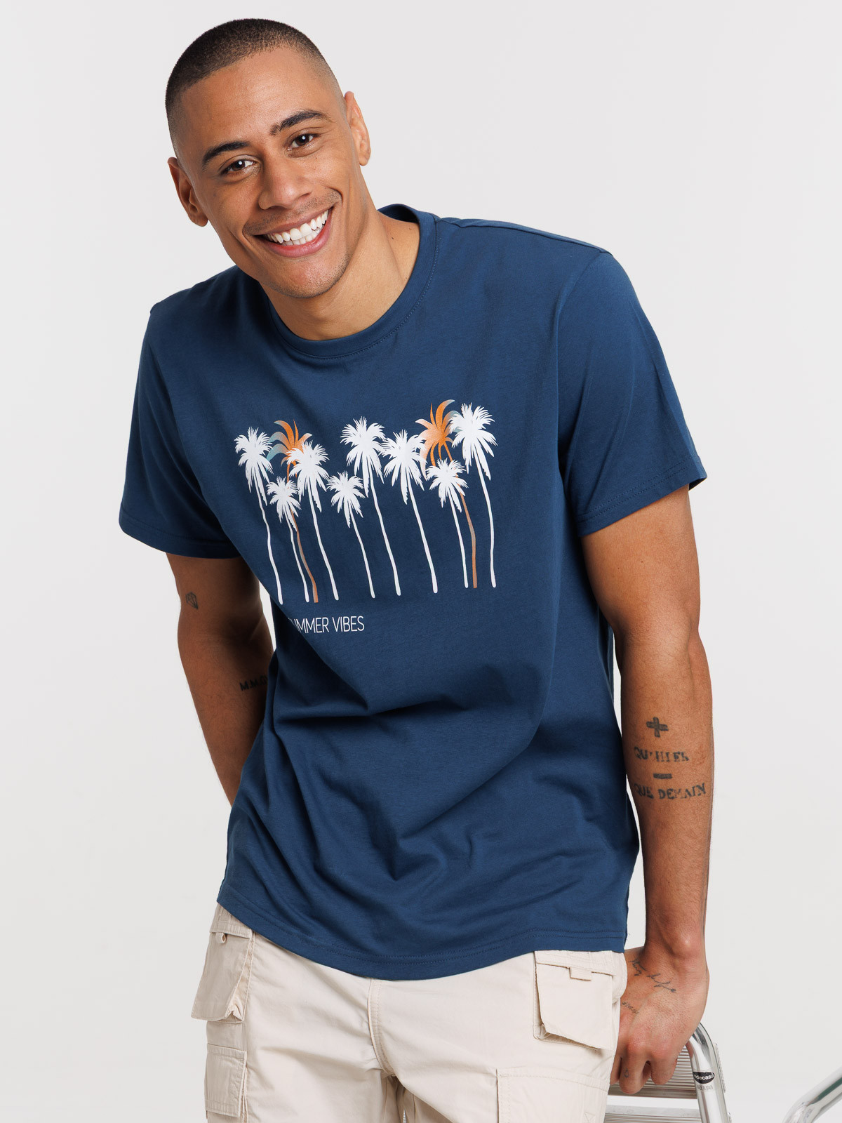 T-shirt imprimé palmier homme
