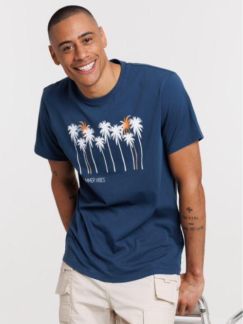T-shirt imprimé palmier homme