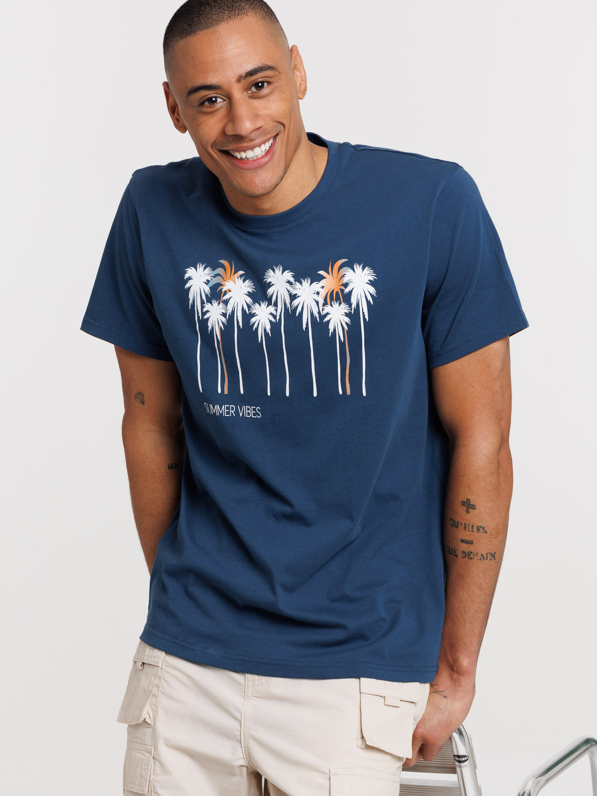 T-shirt imprimé palmier homme