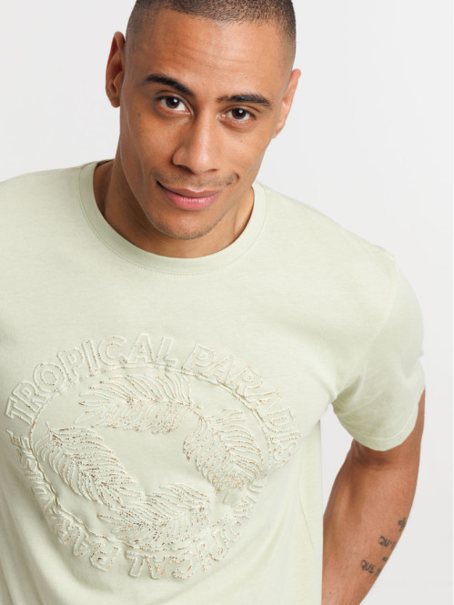 T-shirt wasabi motif en relief homme