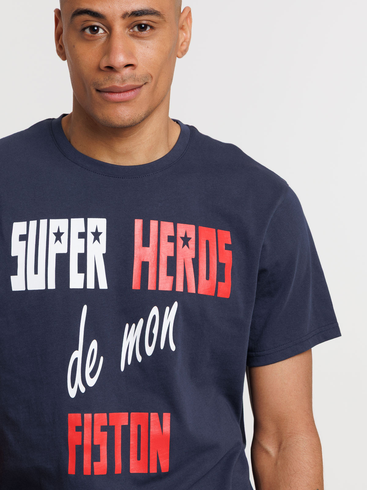 T-shirt super héros de mon fiston homme