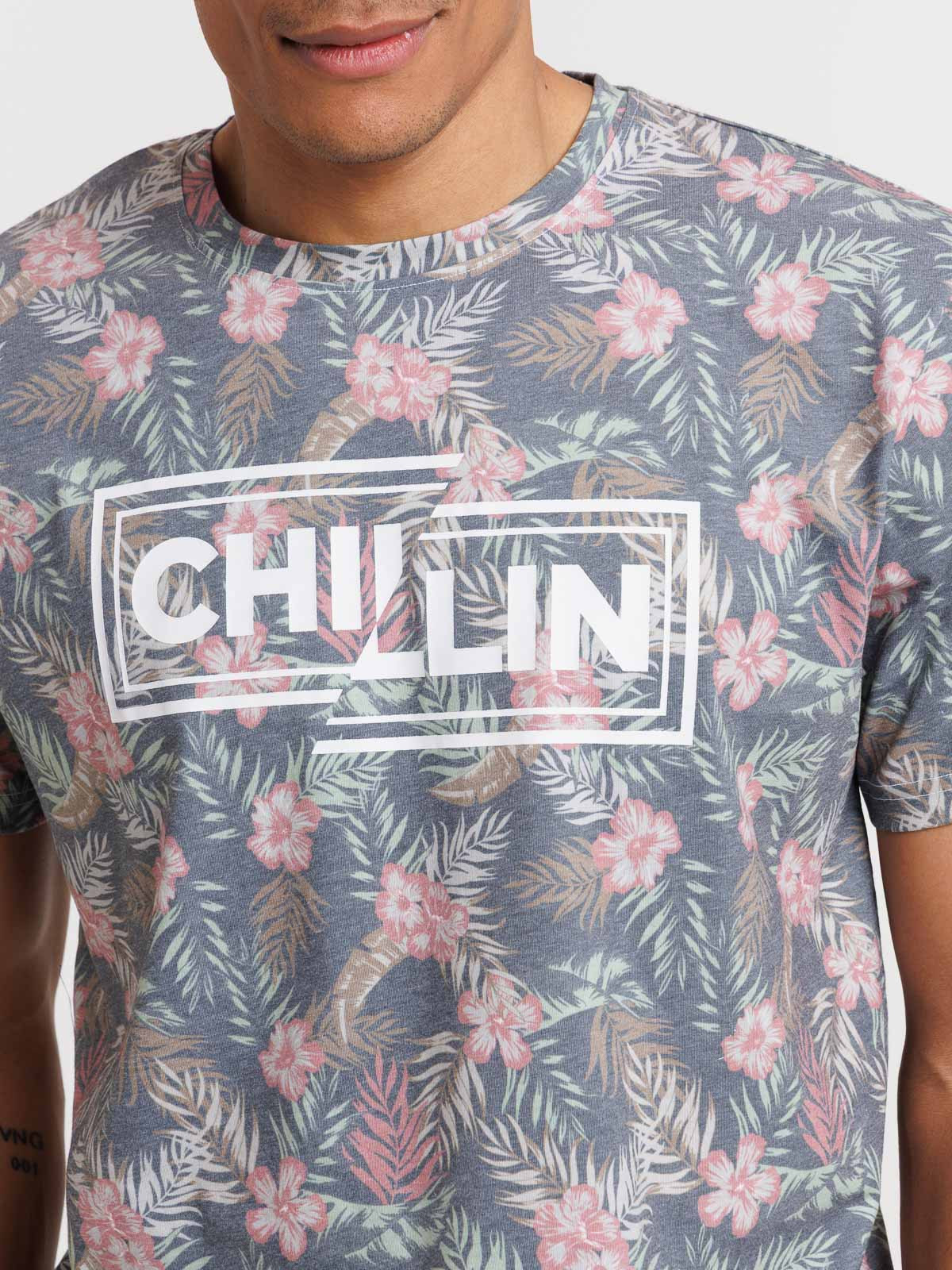 Tee-shirt feuillage tropical homme