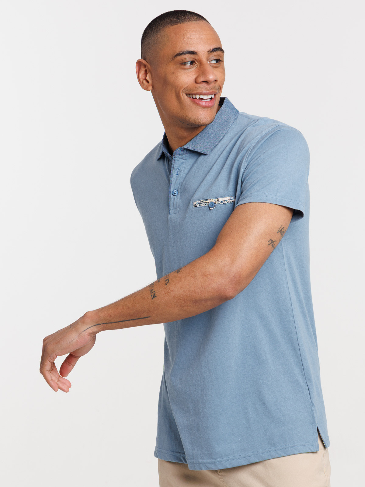 Polo col classique 3 boutons homme