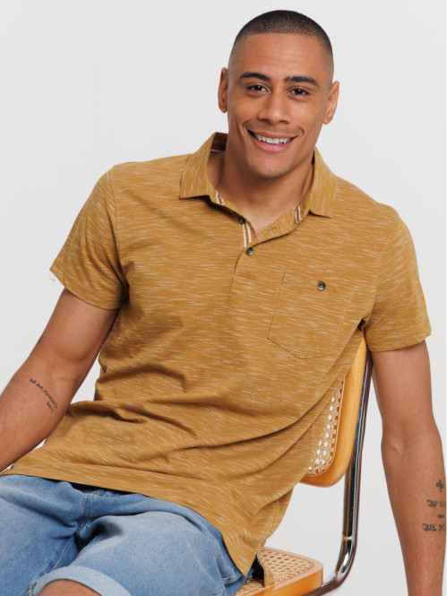 Polo col classique poche poitrine homme