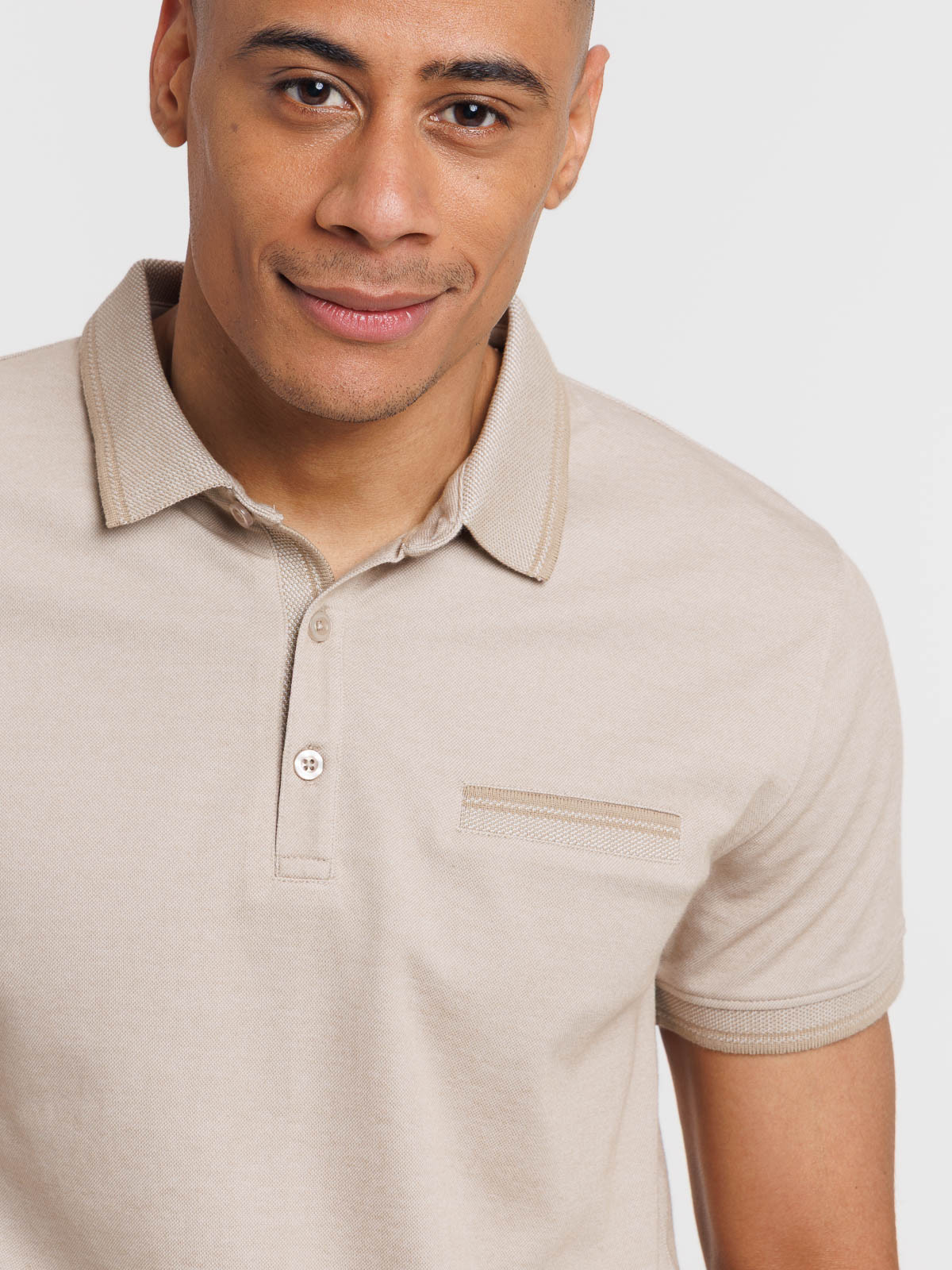 Polo beige clair homme Polo beige clair homme