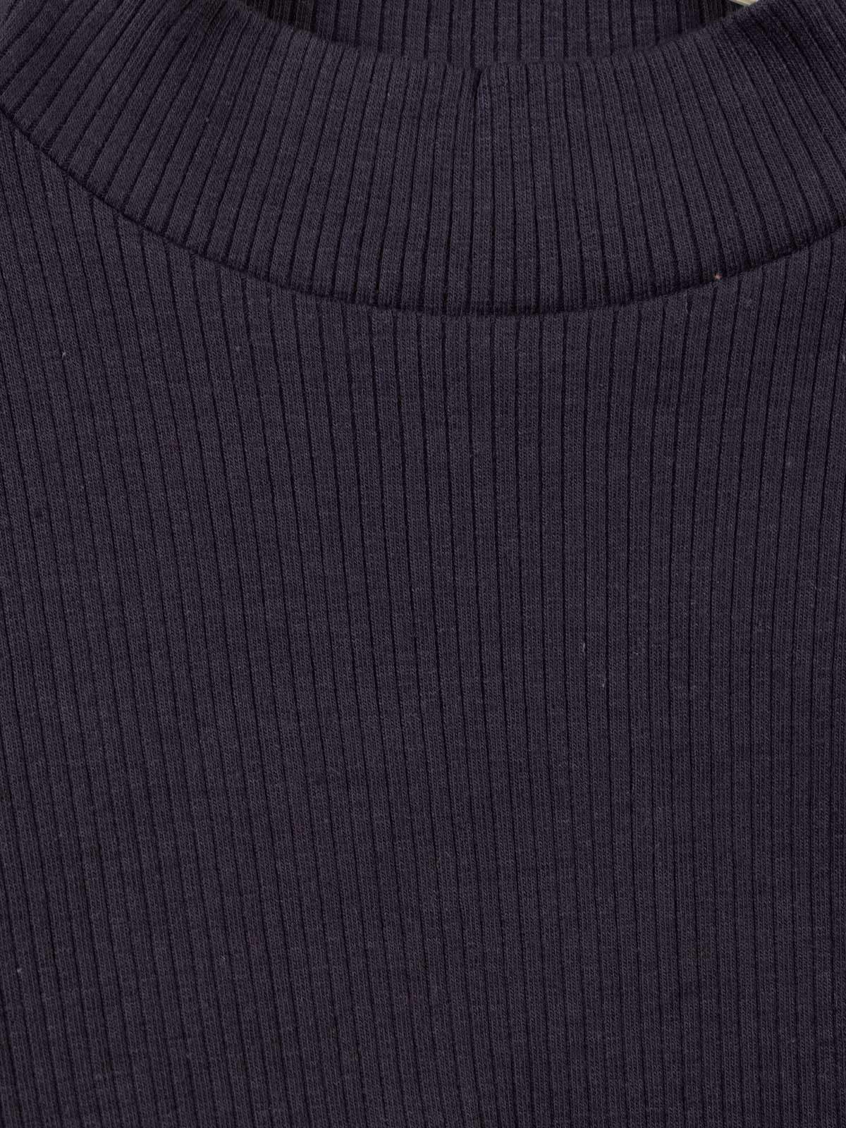 T-shirt fille marine kid côtelé (3-8A)