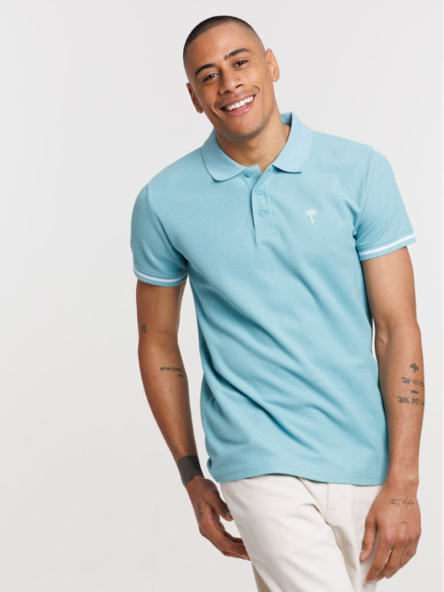 Polo agua motif palmier homme