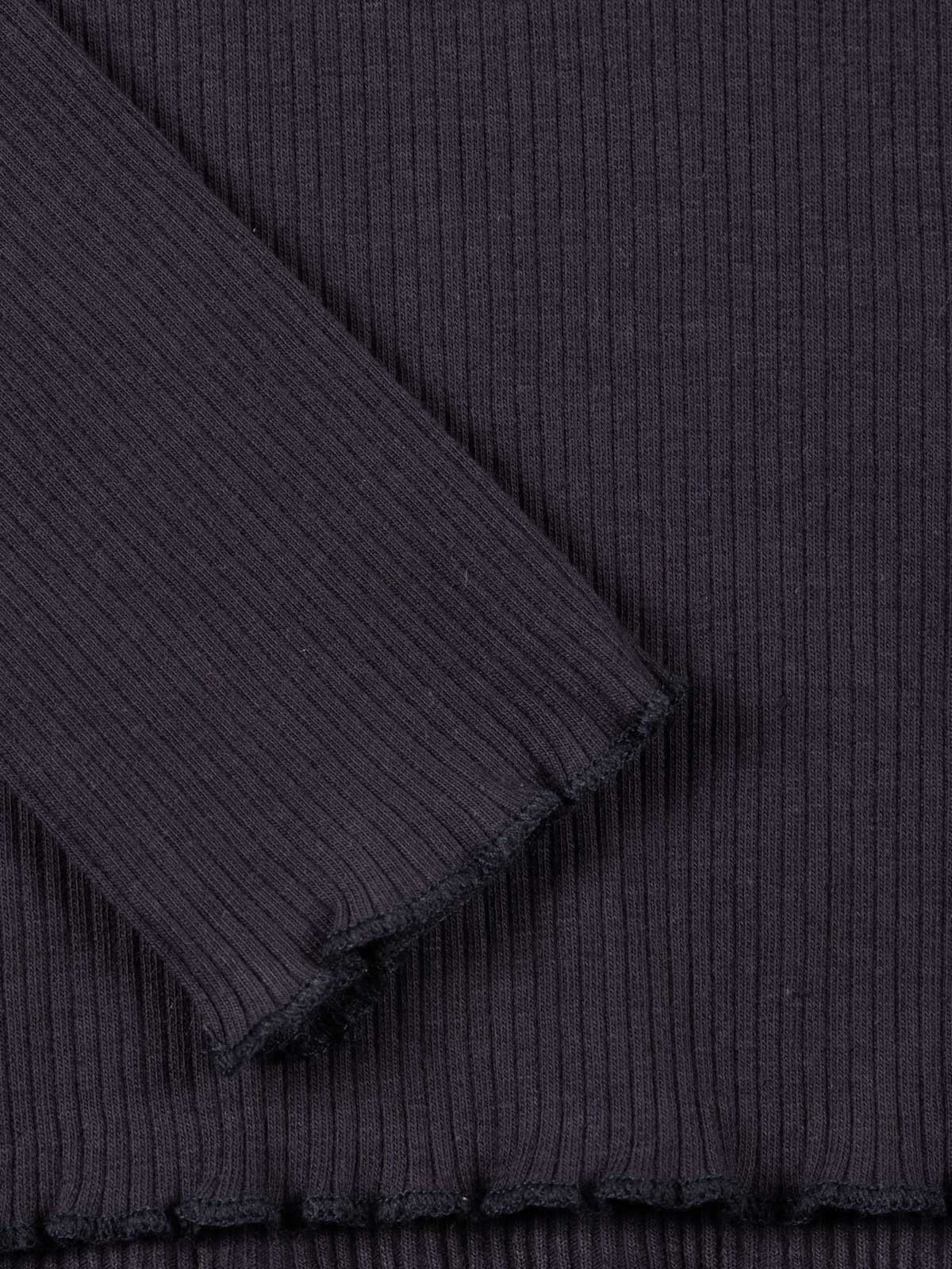 T-shirt fille marine kid côtelé (3-8A)