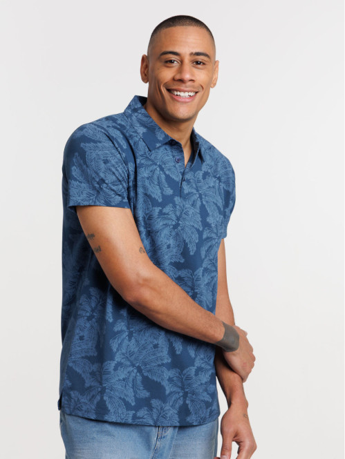 Polo imprimé palmier homme