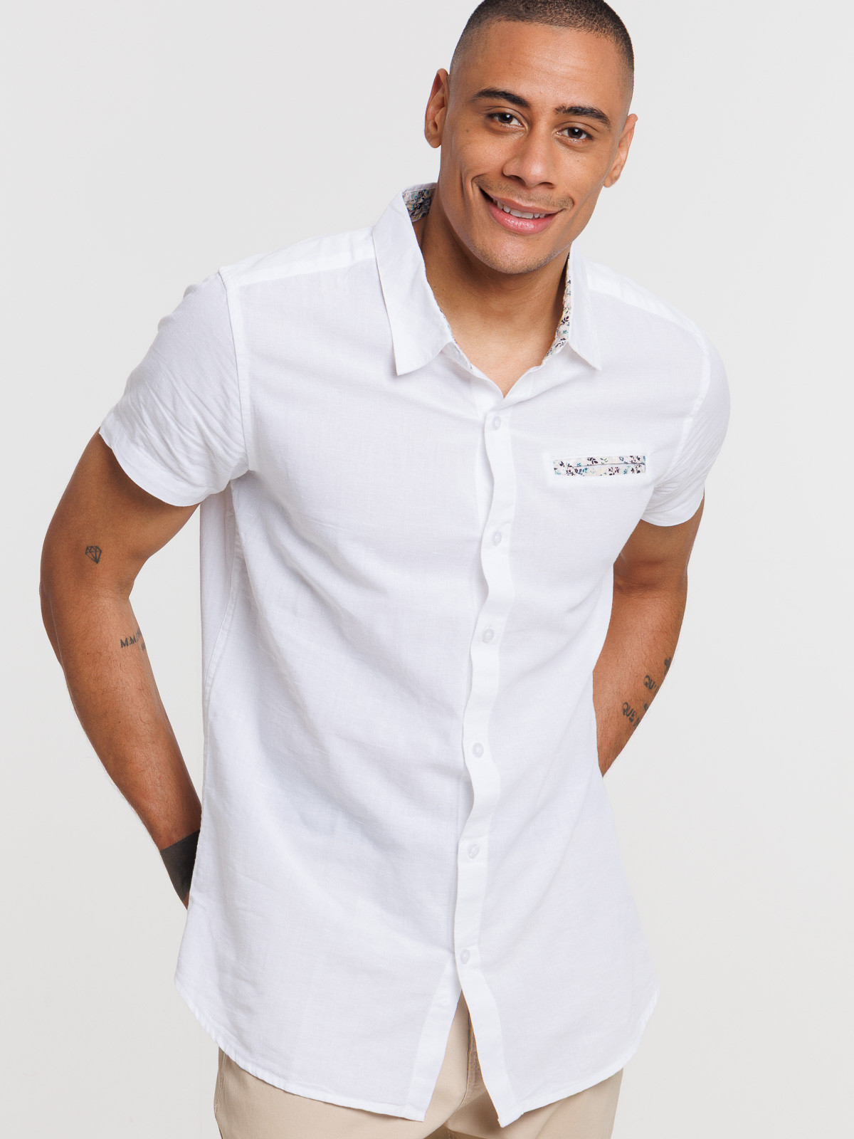 Chemisette blanche homme