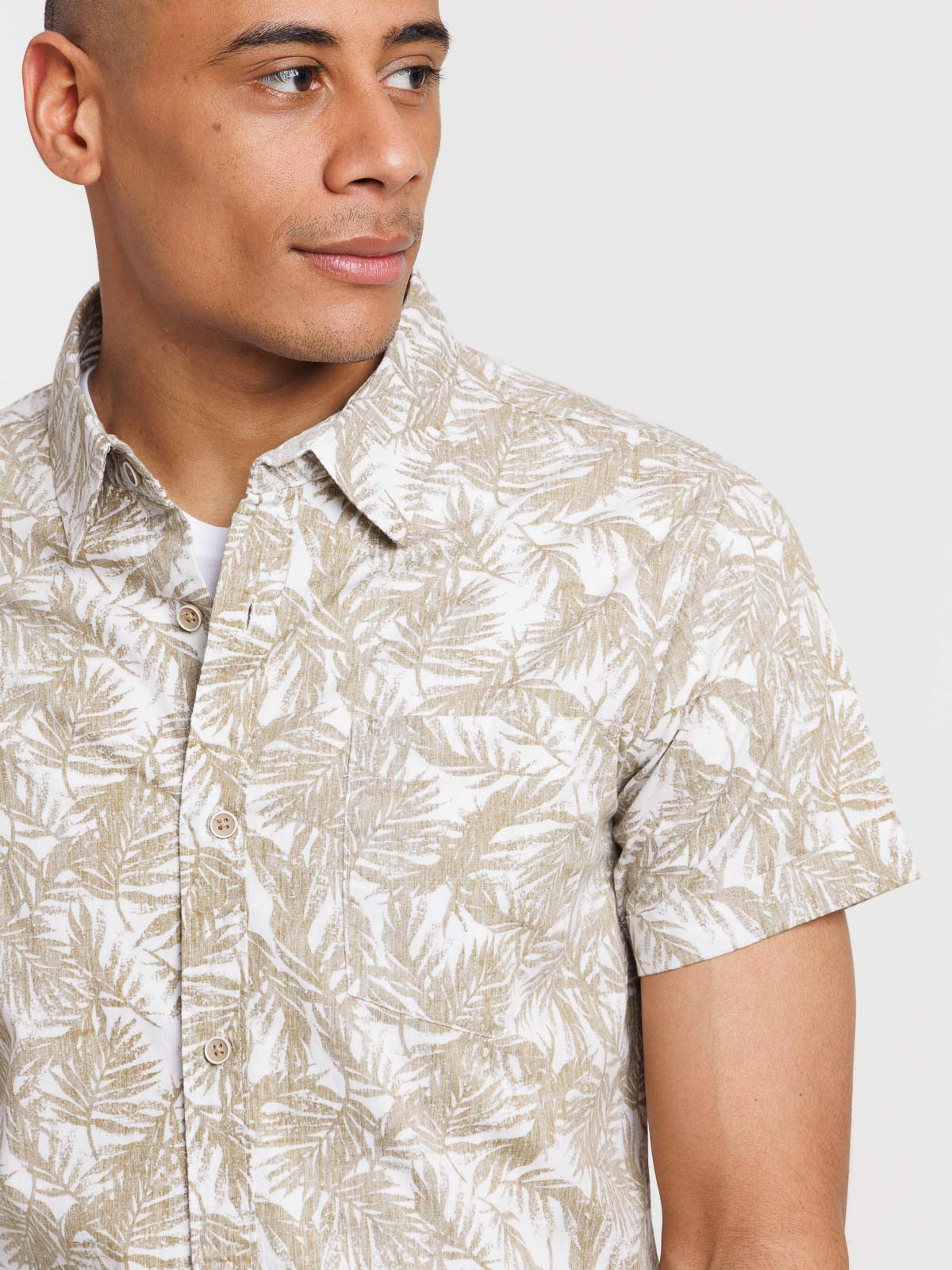 Chemise motif feuilles de palmier homme Chemise motif feuilles de palmier homme