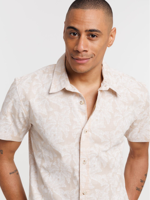 Chemise motif palmier homme