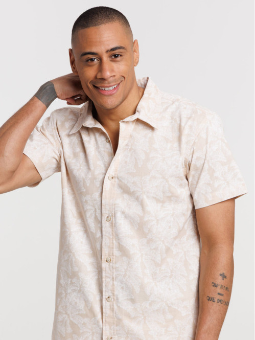Chemise motif palmier homme