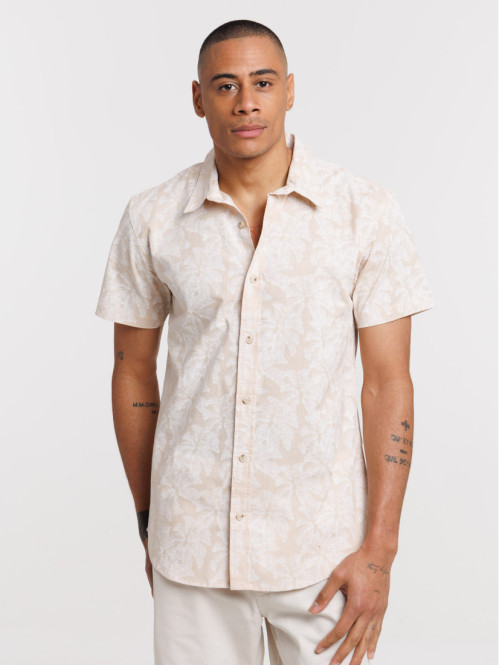 Chemise motif palmier homme