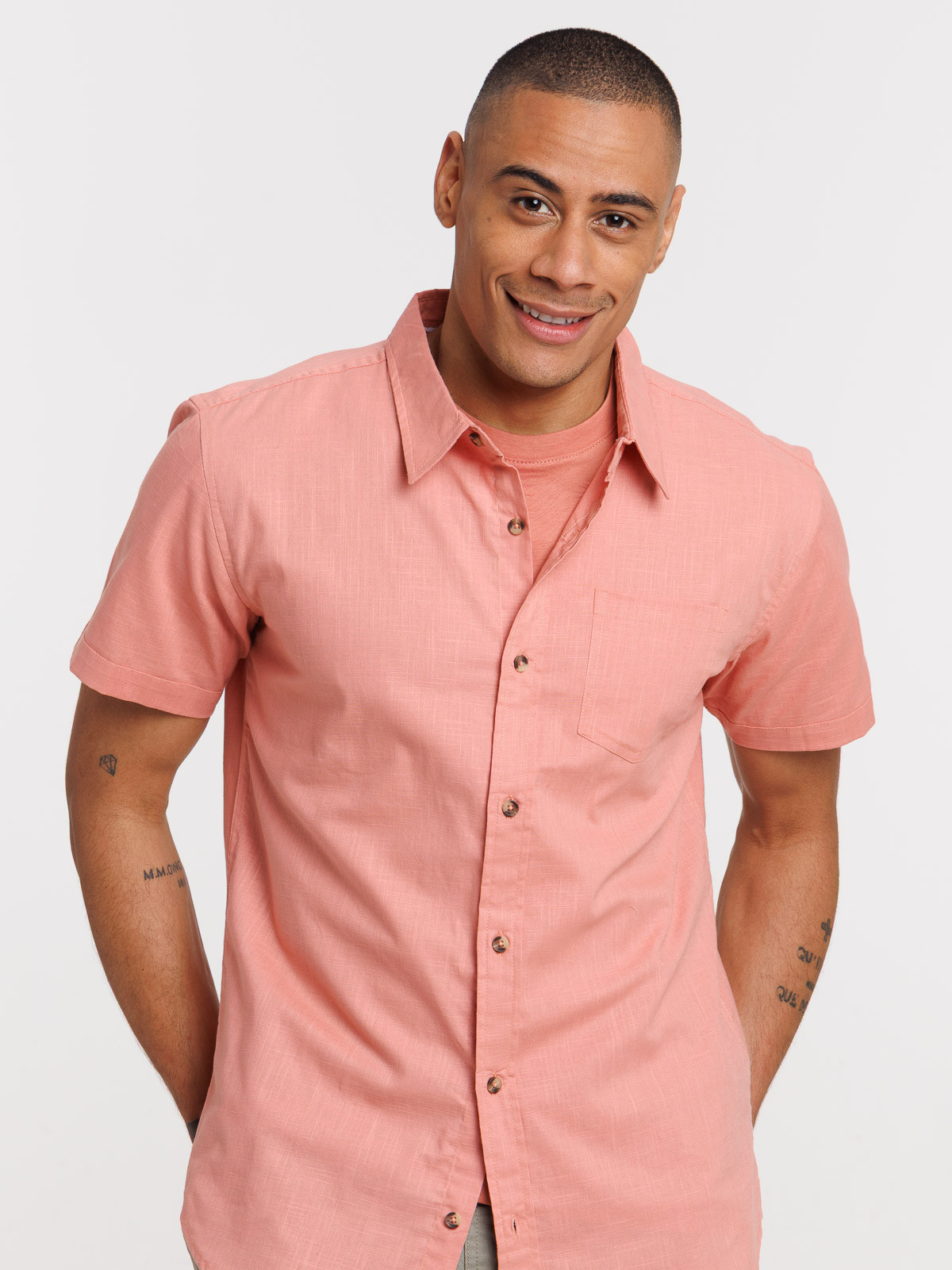 Chemisette rose sauvage homme Chemisette rose sauvage homme