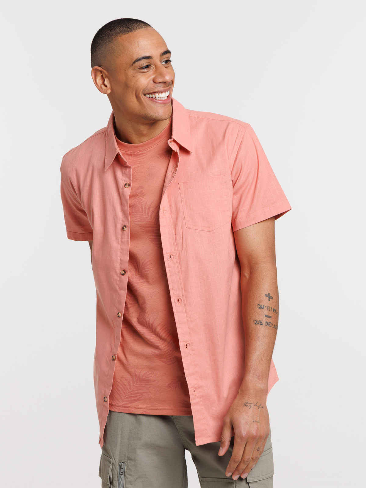 Chemisette rose sauvage homme